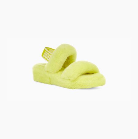 UGG Oh Yeah Light Yellow Slippers for Women (JQCP85374)